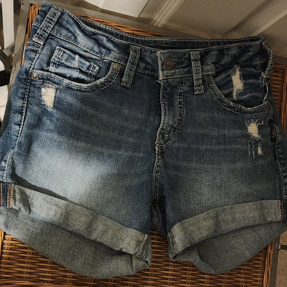 Silver Boyfriend Short Size 27- OFFERS WELCOME